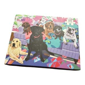Dog Tales Pup Pals 1000 Piece Puzzle GreenBox Art Jay McClellan Dogs Colorful